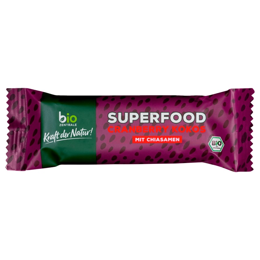 Biozentrale Bio Superfood Cranberry Kokos mit Chiasamen 40g